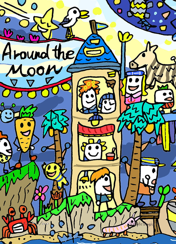 Around the moon (A4size) 4枚目の画像