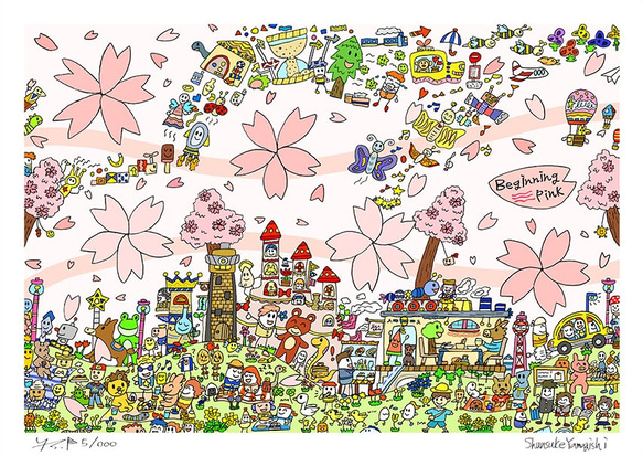 Beginning pink (A4size) イラスト シュンミン 通販 630157｜Creema