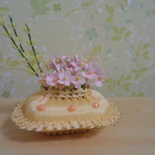 リボンとお花のソープバスケット その他インテリア雑貨 oto工房 通販