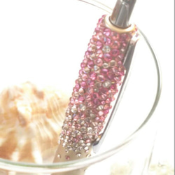 『再販☆人気』桜色のスワロフスキーデコレーションボールペン（デコシャープペン/桜色） 2枚目の画像