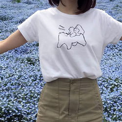 シロクマのお散歩Tシャツ（Mサイズ） 2枚目の画像