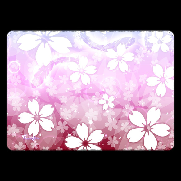 桜と羽舞うタブレットケース【送料無料】 1枚目の画像