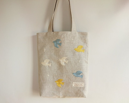 専用【クロスステッチ❤︎Bigトートバッグ】フランスリネン リリーバイオレット 0_e6ecdc6975852ee4780c41a3e4e4
