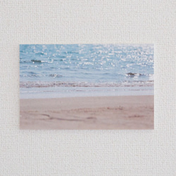 フォトパネル　水色とベージュの浜辺 1枚目の画像