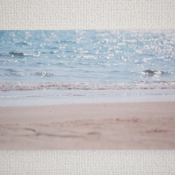 フォトパネル　水色とベージュの浜辺 3枚目の画像