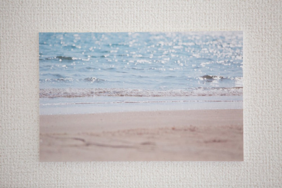 フォトパネル　水色とベージュの浜辺 3枚目の画像