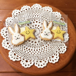 乳・卵不使用アイシングクッキー    兎と星 2枚目の画像