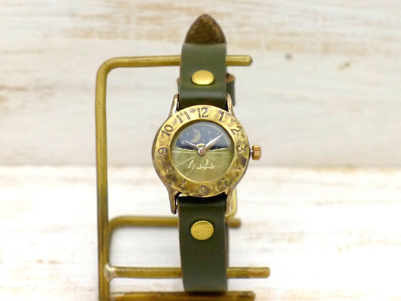 “錶帶女士-BS &amp; M”女士黃銅日月手工手錶 [289S &amp; M] 第6張的照片