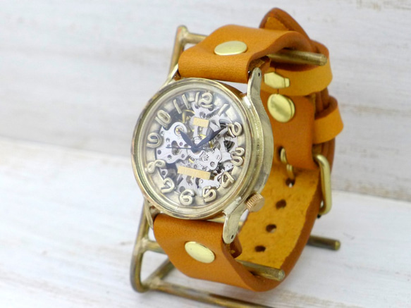 BHW078 手動上鍊 BrassJUMBO 3D 手工腕錶 [BHW078 SV / CA] 第3張的照片