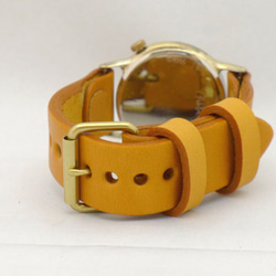 "J.S.B.2" OR(ｵﾚﾝｼﾞ) JUMBO Brass(真鍮) 手作り腕時計 [JUM38B OR/CA] 6枚目の画像