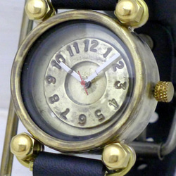 "FROG" JUMBO36mm Brass(真鍮) BKチューブ 手作り腕時計 [JUM29 BK] 1枚目の画像