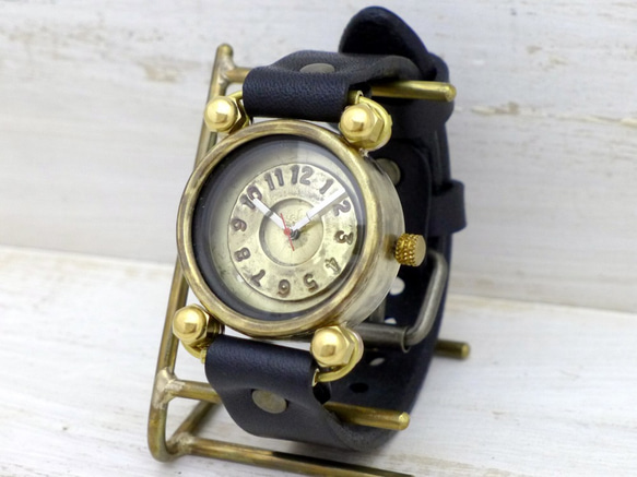 "FROG" JUMBO36mm Brass(真鍮) BKチューブ 手作り腕時計 [JUM29 BK] 2枚目の画像