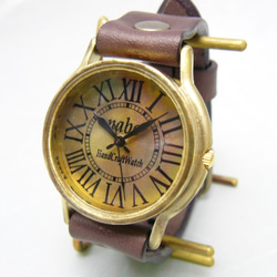 "J.B." ローマ数字 JUMBO36mm Brass 手作り腕時計 [JUM31 ローマ数字] 2枚目の画像