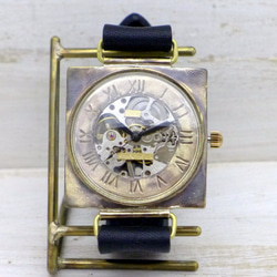 BHW094 手動上鍊黃銅超大號 JUMBO 42mm 方形羅馬數字手工手錶 [BHW094 Rome] 第4張的照片