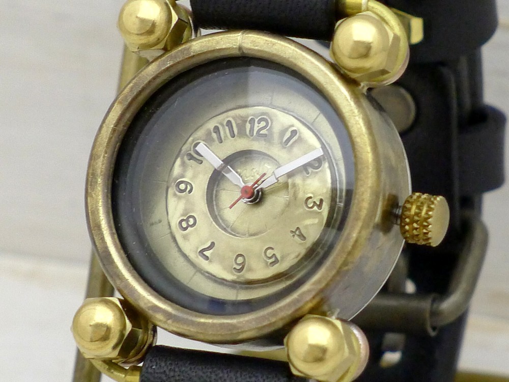 "FROG-Jr" 32mm Brass(真鍮) BKチューブ 手作り腕時計 [288 BK]