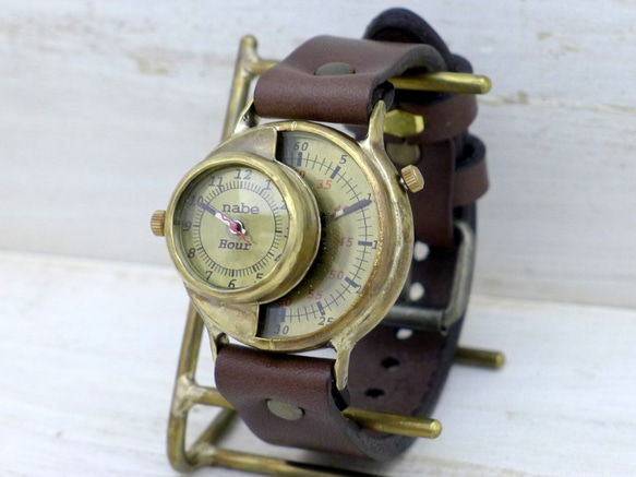 &quot;SCOPE-L2&quot; JUMBO 黃銅時間/分鐘獨立顯示獨特型號手工腕錶 [JUM66B] 第2張的照片