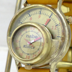 &quot;MASK2&quot; JUMBO 黃銅時/分獨立顯示獨特型號手工腕錶 [JUM59B] 第1張的照片