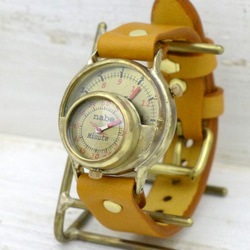 &quot;MASK2&quot; JUMBO 黃銅時/分獨立顯示獨特型號手工腕錶 [JUM59B] 第2張的照片
