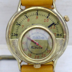 &quot;MASK2&quot; JUMBO 黃銅時/分獨立顯示獨特型號手工腕錶 [JUM59B] 第5張的照片