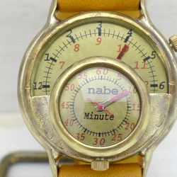 &quot;MASK2&quot; JUMBO 黃銅時/分獨立顯示獨特型號手工腕錶 [JUM59B] 第6張的照片