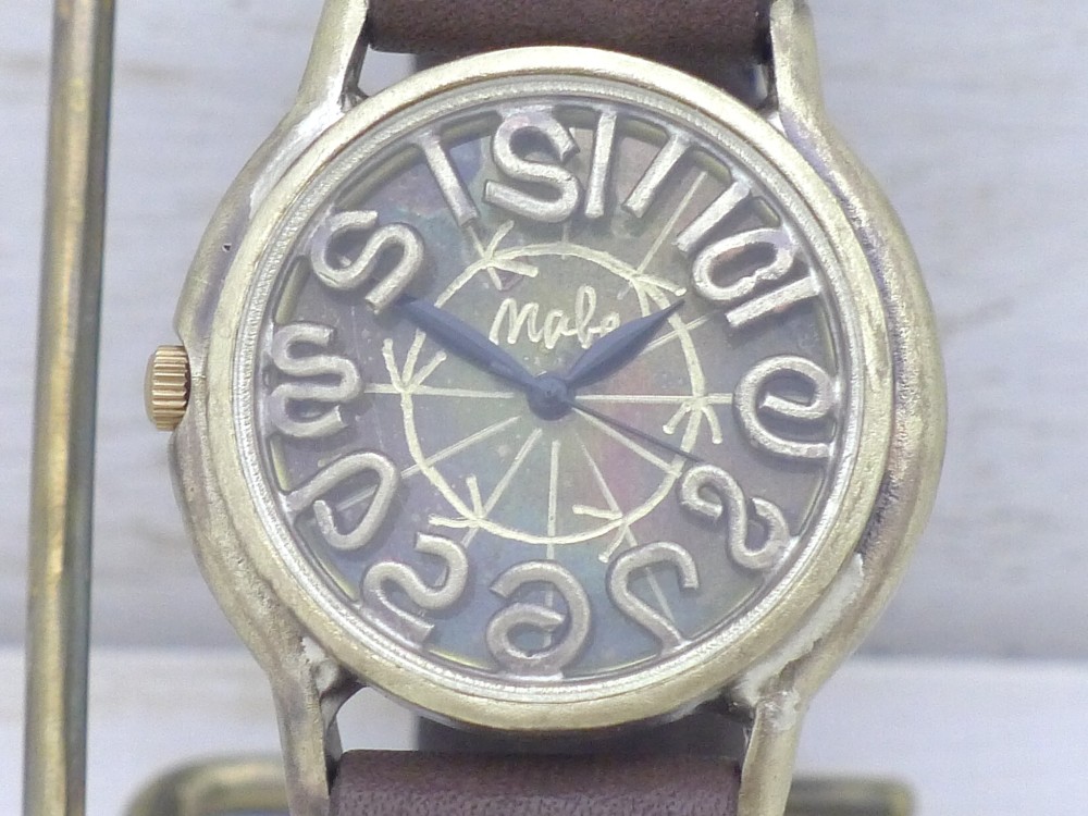 ”S-WATCH8-B-Rev.” 逆回転 32mm Brass(真鍮) 手作り腕時計 [207A-Rev.] 20,075円