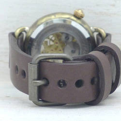 BHW113 手動上鍊 黃銅 36mm 腳背圓形錶殼 羅馬數字 手工手錶 [BHW113] 第8張的照片