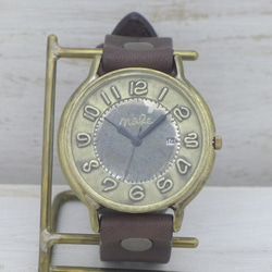 "GRANDAD-B-DATE" 42mmBrass(真鍮) DATEモデル 手作り腕時計 [JUM116DATE] 2枚目の画像