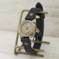 "Unique Caramel-LB" 24mmBrass(真鍮)クッションケース 手作り腕時計 [383] 1枚目の画像