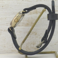 "Unique Caramel-LB" 24mmBrass(真鍮)クッションケース 手作り腕時計 [383] 7枚目の画像