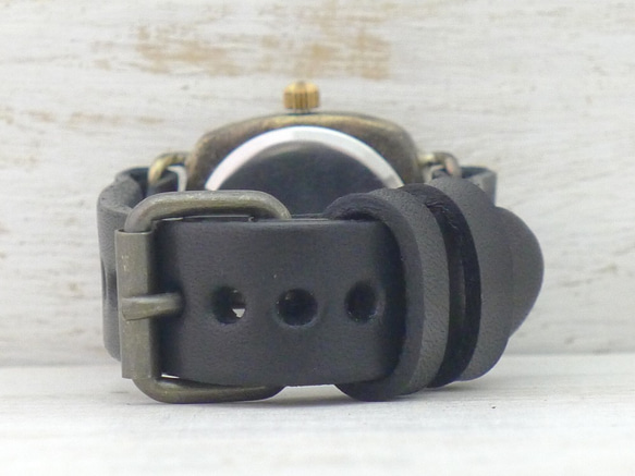"Unique Caramel-MB" 34mmBrass(真鍮)クッションケース 手作り腕時計 [384] 8枚目の画像