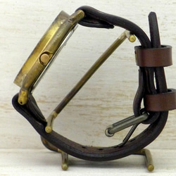 "GRANDAD-B" 特大42ｍｍBrass(真鍮) アラビア数字 手作り腕時計 [JUM116アラビア] 7枚目の画像