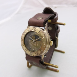 “Explorer2-BS &amp; M”男士黃銅日月手工手錶 [275S &amp; M BR] 第1張的照片