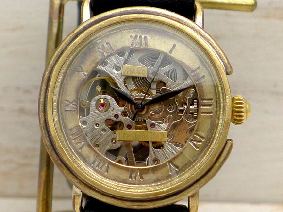 BHW059 羅馬數字手動上鍊 JUMBO36mm 黃銅手工腕錶 [BHW059 Rome] 第4張的照片