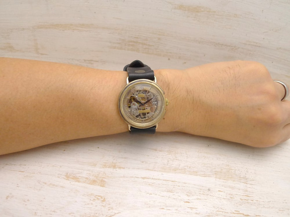 BHW059 羅馬數字手動上鍊 JUMBO36mm 黃銅手工腕錶 [BHW059 Rome] 第6張的照片