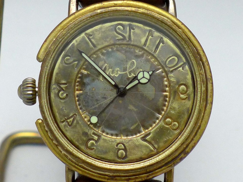 "Big Wheel2-B-Rev" JUMBO逆回転モデル 手作り腕時計 [JUM125Rev BR] 20,350円