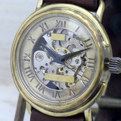 BHW063 羅馬數字手動上鍊 BrassMens 33mm 手工腕錶 [BHW063 Roman numeric] 第1張的照片