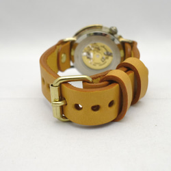 BAM046 自動上鍊黃銅三維數字索引手工手錶 [BAM046 GD] 第6張的照片