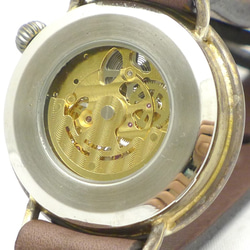 BAM046 自動上鍊黃銅三維數字索引手工手錶 [BAM046 GD] 第7張的照片