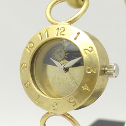 《Brass Armlet3SW-S&amp;M》日月珠點手工手錶 [289MSW-S&amp;M] 第2張的照片