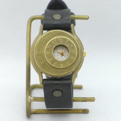 “TANK3”男士黃銅不對稱模型手工手錶 [332 AL / BK] 第2張的照片