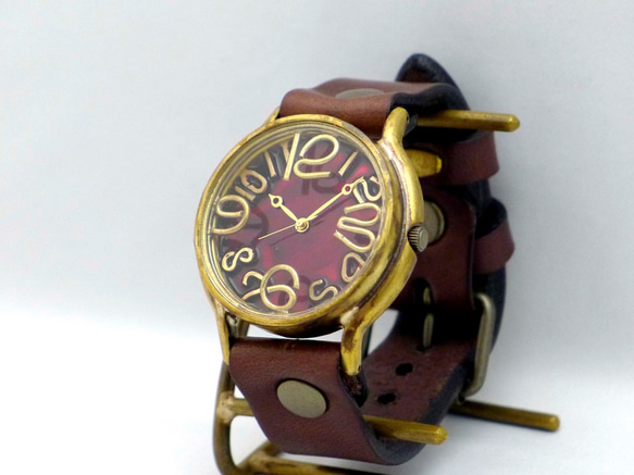 “ JB2” RD錶盤JUMBO黃銅RD / BR手工手錶[JUM31B RD / BR] 第4張的照片
