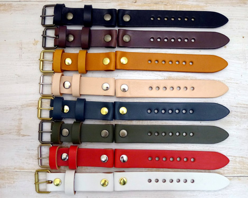 (厚焼き玉子)エレファントレザー 時計ベルト 黒色、 ラグ幅21/21mm 厚焼き玉子)エレファントレザー 時計ベルト 黒色、 ラグ幅21