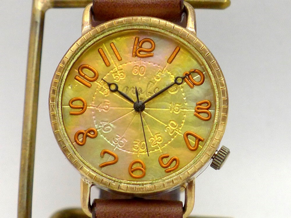 "S-WATCH-JB1" JUMBO35mmBrass(真鍮)シンプルモデル 手作り腕時計 [JUM30 BR]