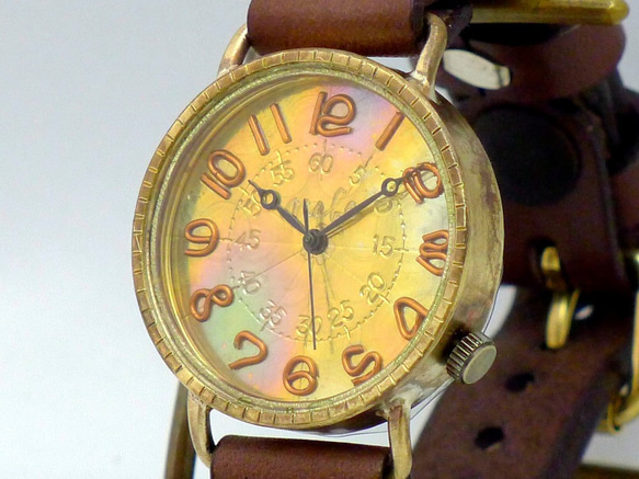 &quot;S-WATCH-JB1&quot; JUMBO 35mm 黃銅 (Brass) 簡單型號手工手錶 [JUM30 BR 第3張的照片