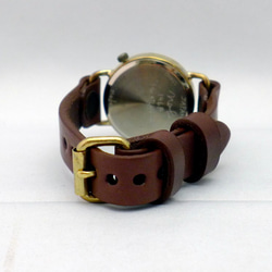 “S-WATCH4-B”男士 30 毫米黃銅（黃銅）簡單型號手工手錶 [196B BR] 第6張的照片