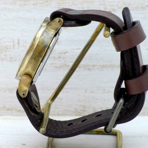 渡辺工房　手作り腕時計 手巻き真鍮モデル フローティングインデックス BHW060手巻きBrass(真鍮)36mm フローティングインデックス 手作り
