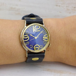 “JSB2”BL錶盤JUMBO36mm黃銅手工腕錶[JUM38B BL] 第6張的照片