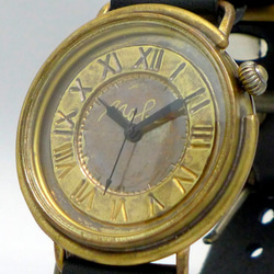 "GIGANT-B" ローマ数字 特大JUMBO(42mm)Brass 手作り腕時計 [JUM129] 2枚目の画像