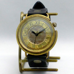 "GIGANT-B" ローマ数字 特大JUMBO(42mm)Brass 手作り腕時計 [JUM129] 3枚目の画像