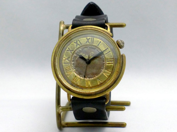"GIGANT-B" ローマ数字 特大JUMBO(42mm)Brass 手作り腕時計 [JUM129] 3枚目の画像